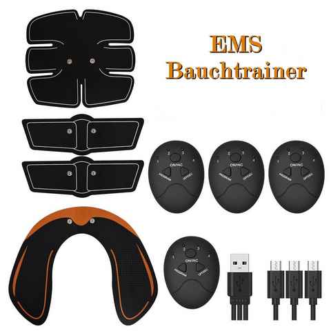 VSIUO EMS-Bauchmuskeltrainer, (USB-Wiederaufladbarer Tragbarer Muskelstimulator), Elektrisch Bauchtrainer für Bauch, Arm, Hüft Bein Fitness