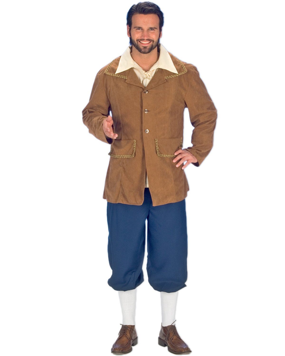 andrea-moden Kostüm Historischer Anzug Pilger Mayflower, Jacke Kniebu