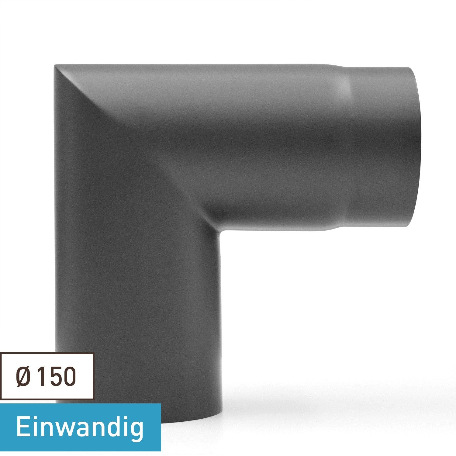 Raik Ofenrohr Raik Rauchrohrbogen Ofenrohr 150mm - 90° zweiteilig gussgrau, Bogen