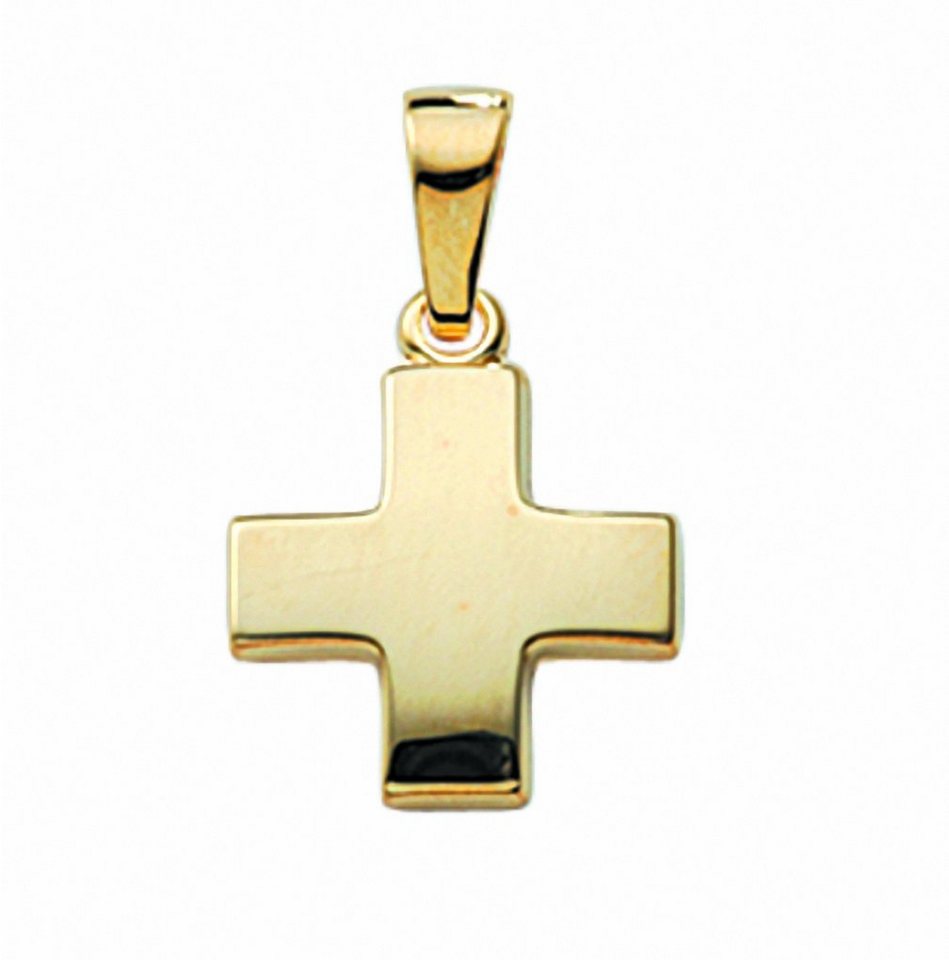 Adelia´s Kette mit Anhänger 333 Gold Kreuz Anhänger, Schmuckset - Set mit  Halskette, Maße des Anhängers - Breite 11,2 mm - Höhe 11,2 mm