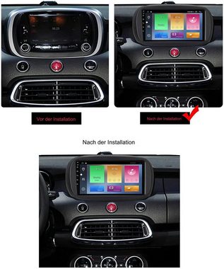 GABITECH 9" Android 13 Autoradio Navi für FIAT 500X 2014-2019 4GB RAM 64GB ROM Autoradio