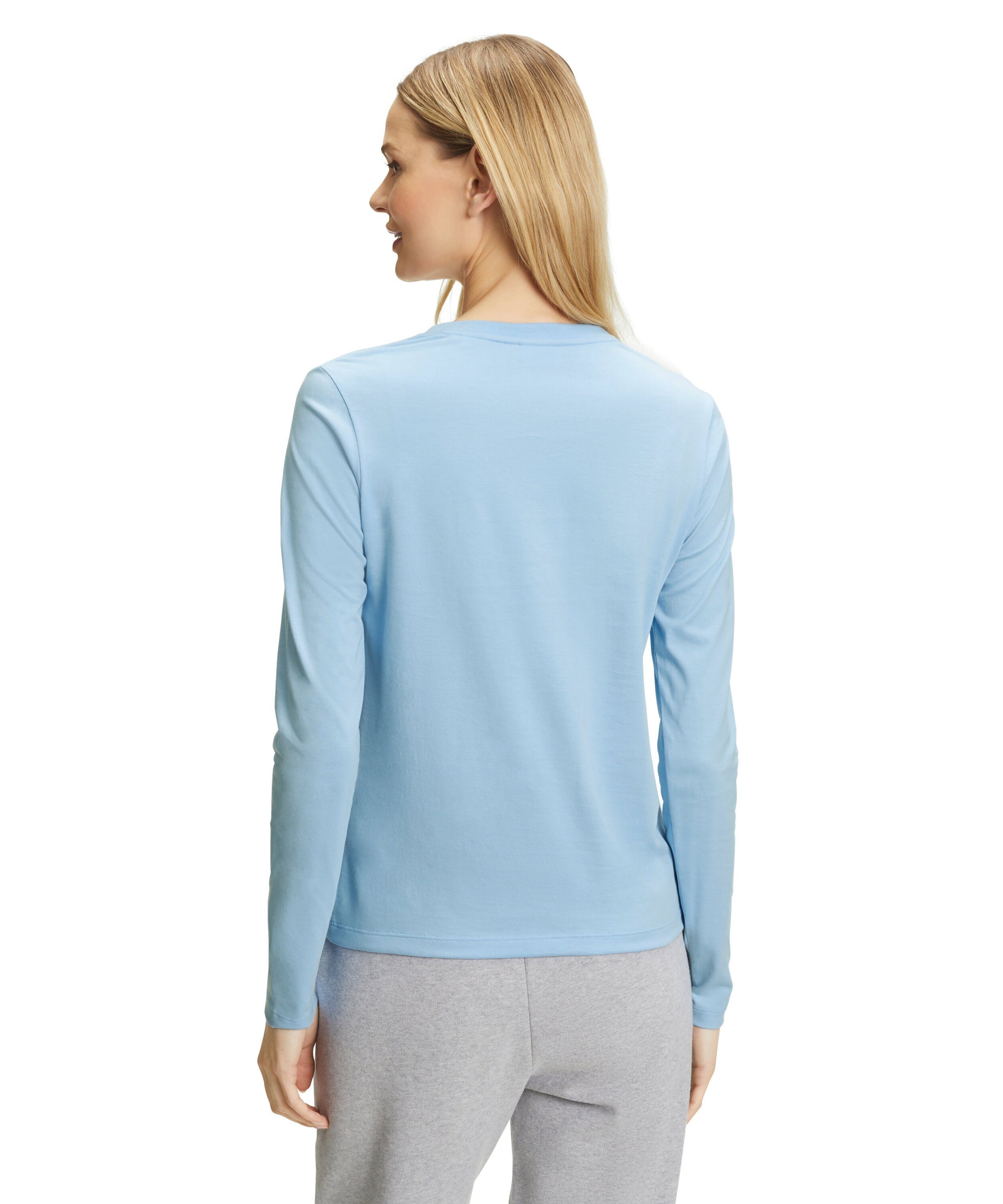 aus (1-tlg) reiner sky blue (6807) T-Shirt Baumwolle FALKE