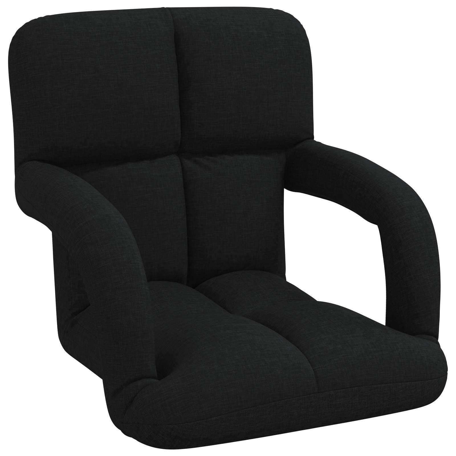 vidaXL Bodenkissen Verstellbarer Bodenstuhl mit Armlehne 5-stufige Position Stoff