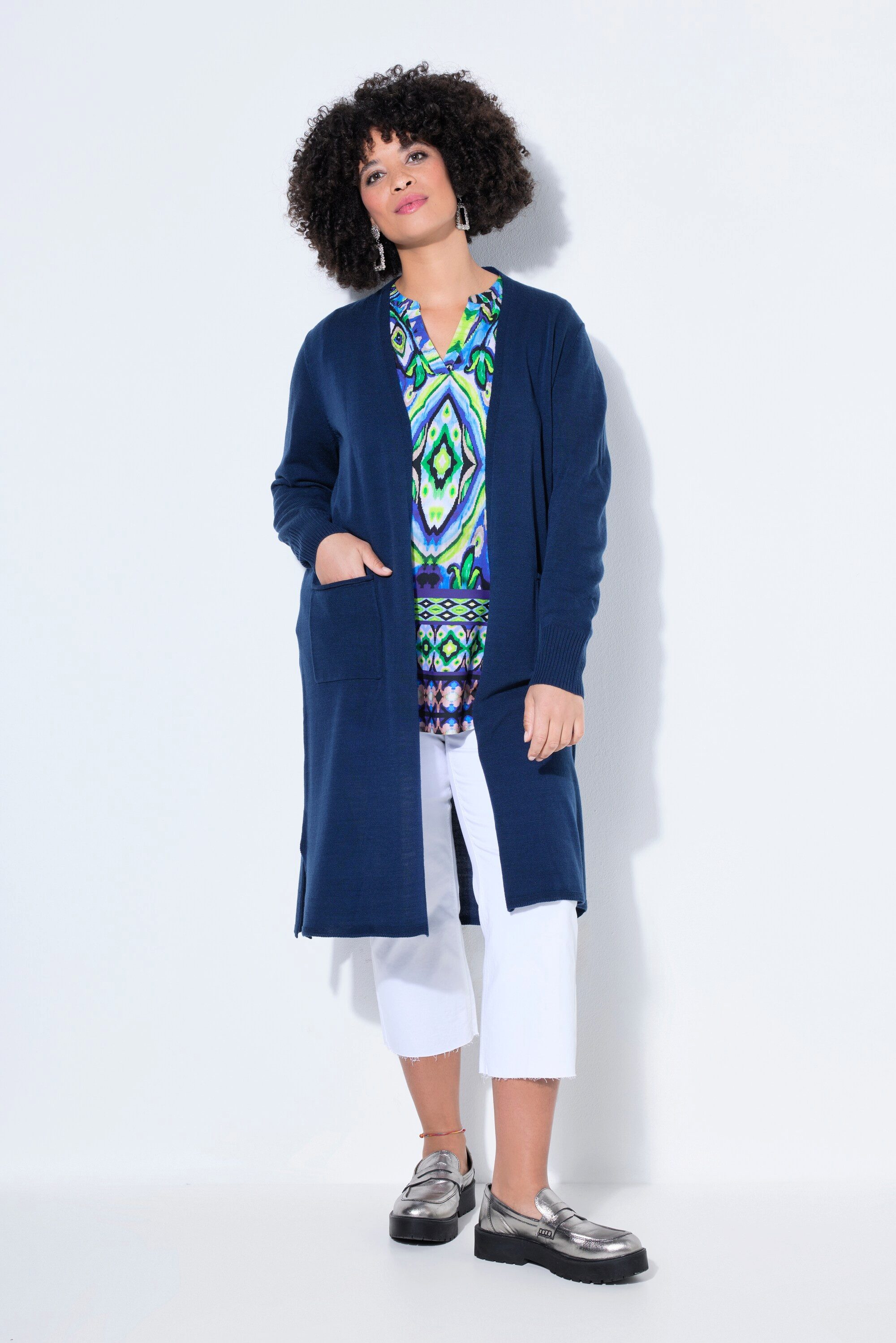 Angel of Style Strickjacke Long-Strickjacke Straight Fit offene Form