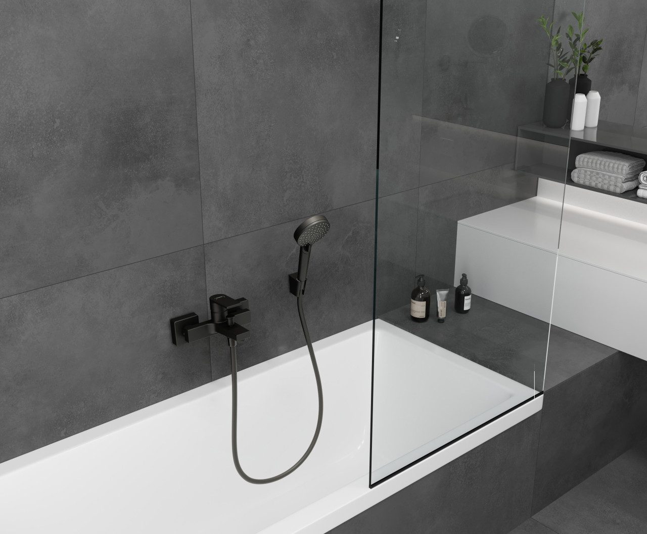 Grohe Brausehalter Hansgrohe Brausehalter Porter S mattschwarz