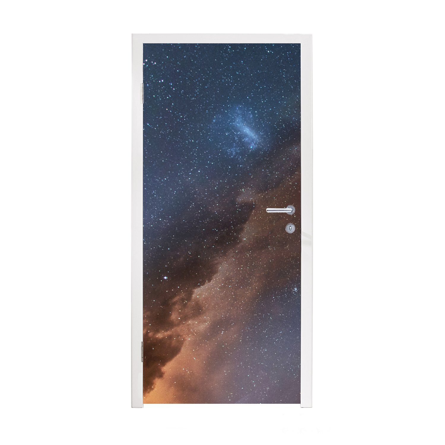 MuchoWow Türtapete Sterne im Weltraum, Matt, bedruckt, (1 St), Fototapete für Tür, Türaufkleber, 75x205 cm