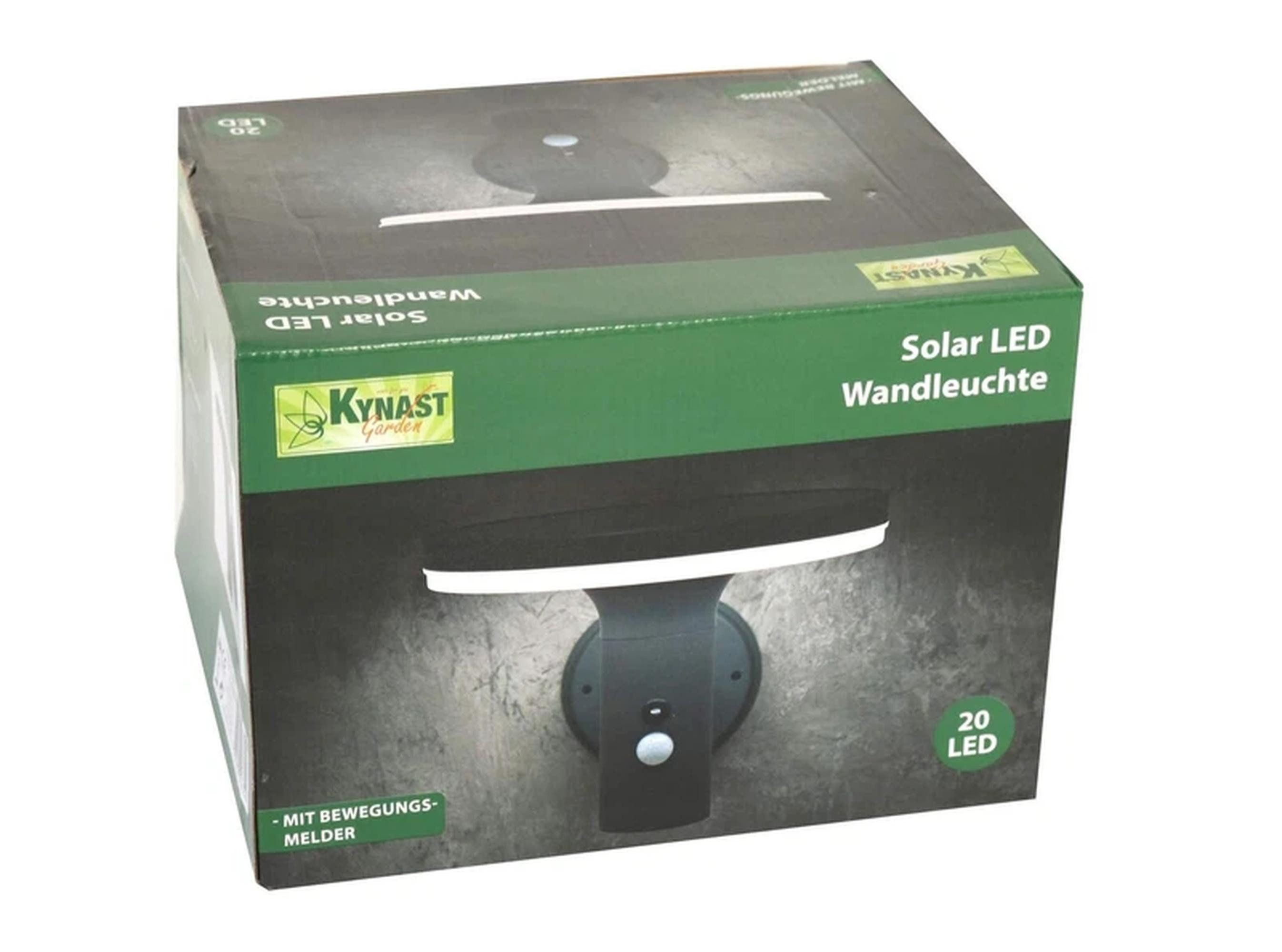 Kynast Garden LED Solarleuchte Solar Wandleuchte mit Bewegungsmelder anthrazit 20 LED 250 Lumen