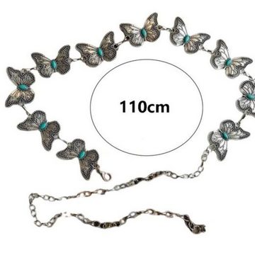 Fivejoy Kettengürtel Schmetterling Kettengürtel Damen Hüftgürtel Taillengürtel Dekorativer Kann zu Ihrem Lieblingsoutfit getragen werden