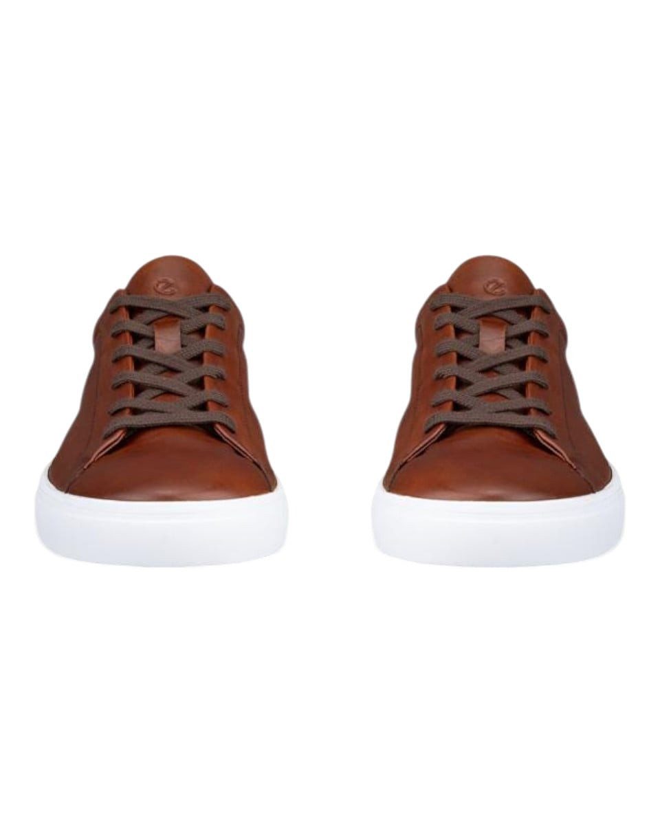 Ecco Soft 10 (Vollnarbenleder) cognacbraun Herren Sneaker