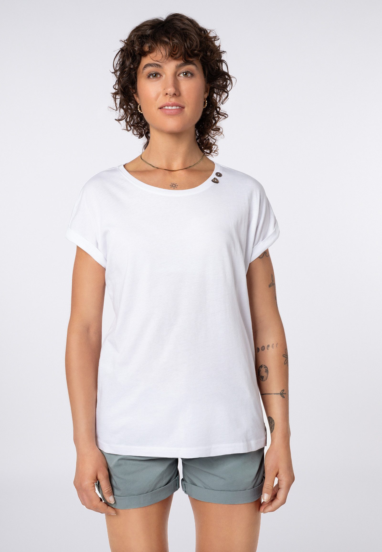 SUBLEVEL T-Shirt Damen Basic Shirt 2er Pack verschiedene Farben (2-tlg)