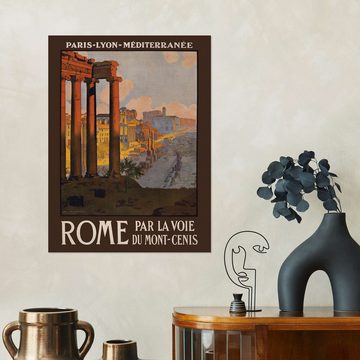 Posterlounge Wandfolie Vintage Travel Collection, Rome, Wohnzimmer Vintage Illustration