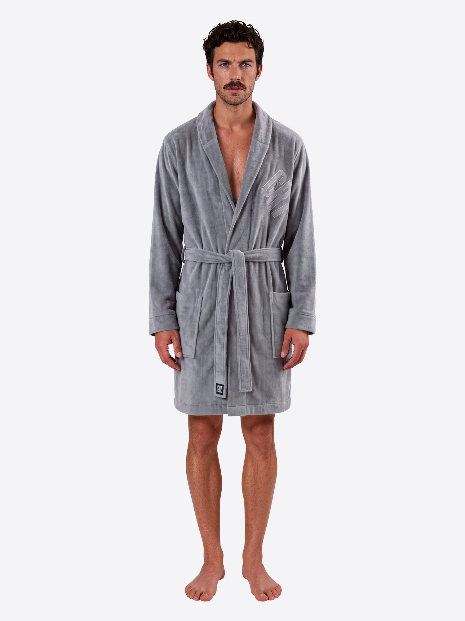 CR7 Bademantel BASIC, 3/4-Länge, Morgenmantel, Kapuzenmantel, Saunamantel