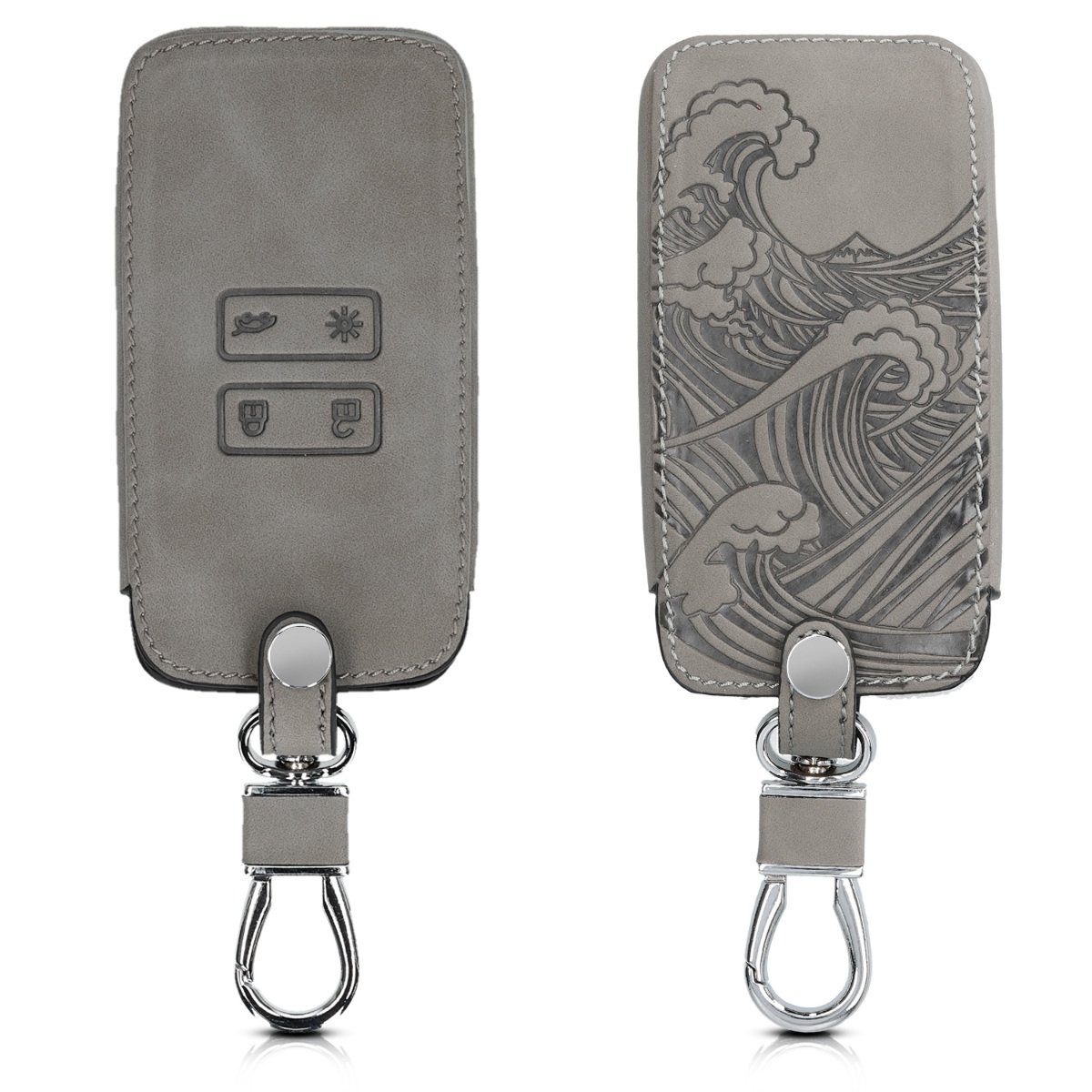 kwmobile Schlüsseltasche Autoschlüssel Hülle für Renault (1-tlg), Nubuklede günstig online kaufen