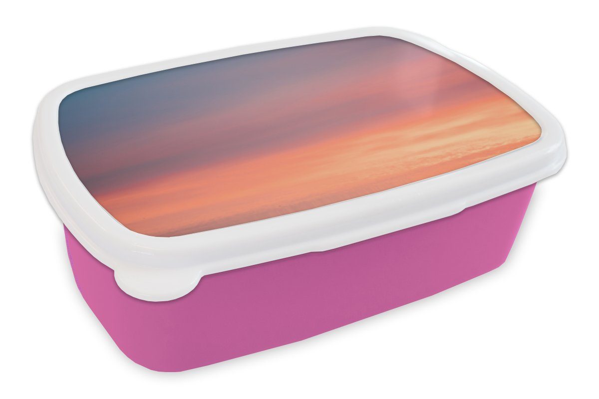 MuchoWow Lunchbox für Kunststoff, Himmel Brotbox Sonne - - Kinder, Brotdose Erwachsene, Kunststoff Mädchen, Snackbox, - Wolken (2-tlg), Rosa