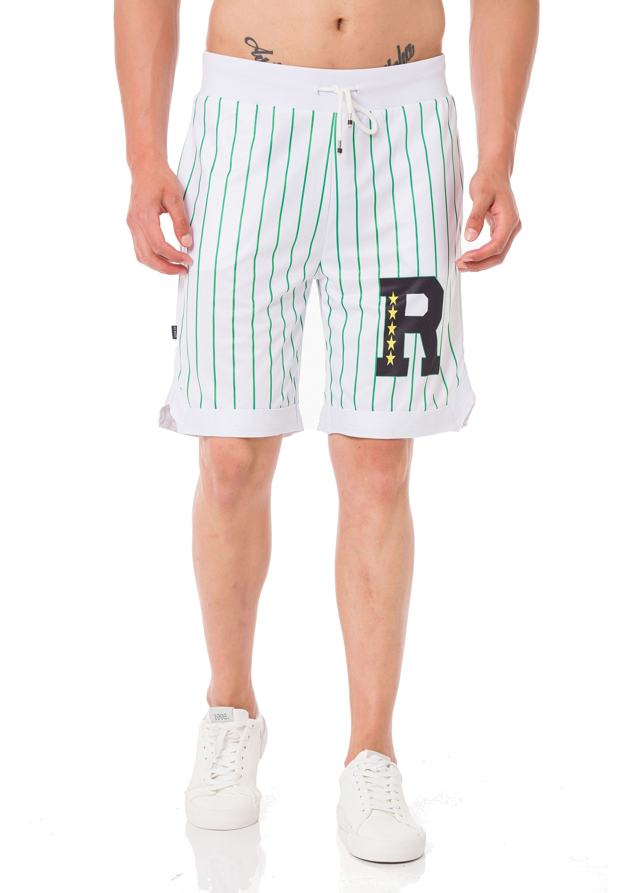 RedBridge Sweatshorts Red Bridge Herren Shorts kurze Hose Sport-Shorts gestreift
