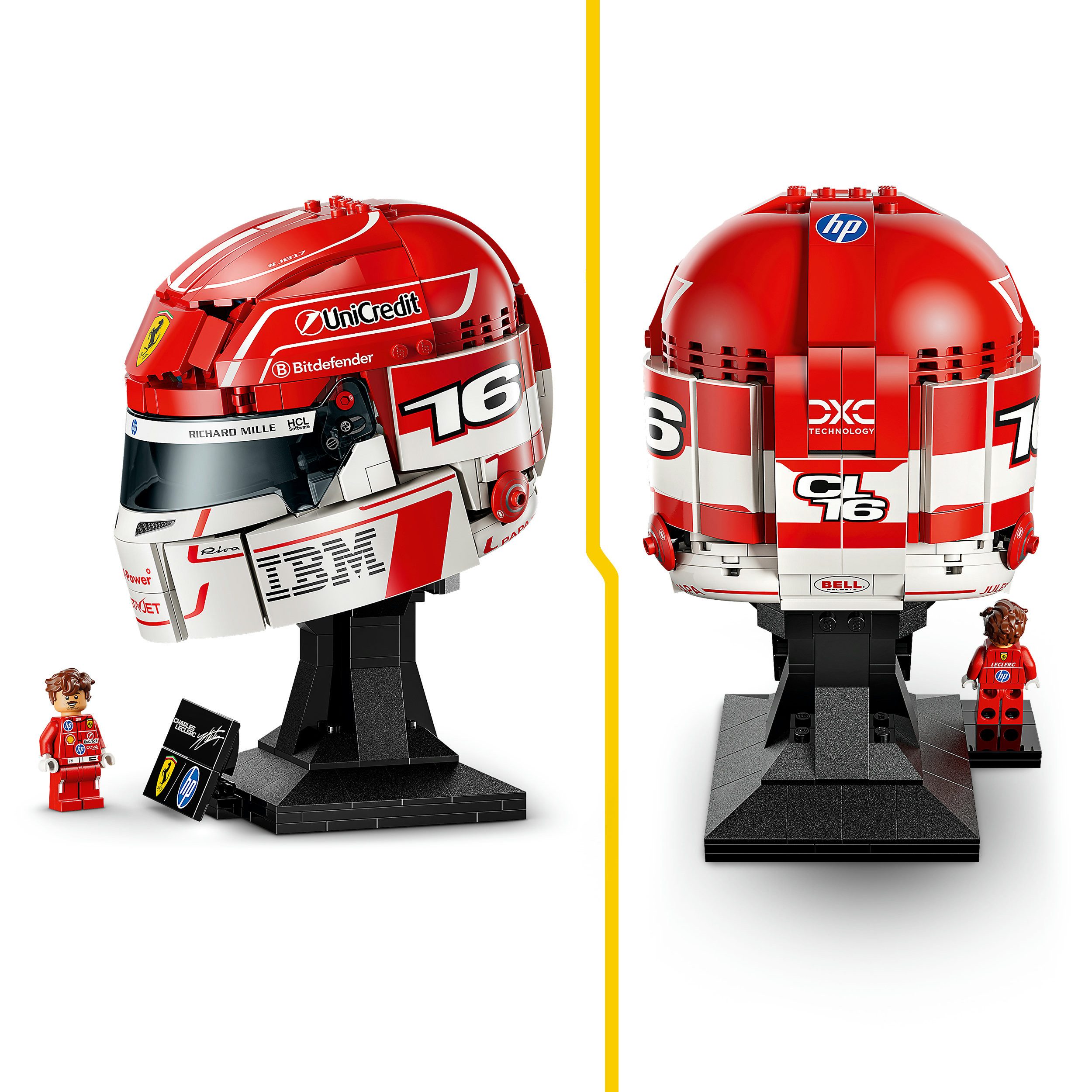 LEGO® Scuderia Ferrari HP Charles Leclerc Helm (43014) Konstruktionsspielsteine, (886 St), LEGO Editions Formula 1 – Bild 4 von 5
