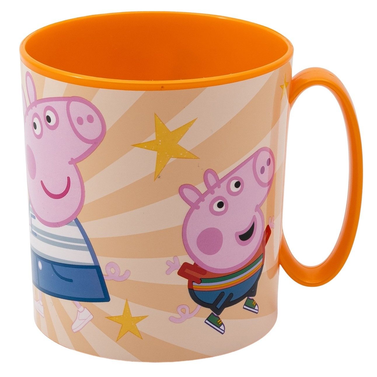 Peppa Pig Becher - Mikrowellengeeigneter Kunststoffbecher 390 ml – für Kinder, 1-tlg., ideal für Kinderhände dank glatter Oberfläche
