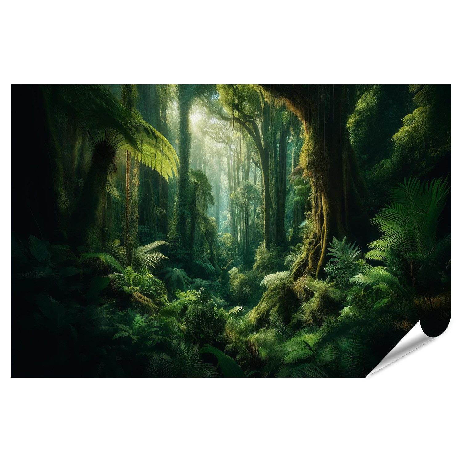 islandburner Poster Majestätischer tropischer Regenwald mit üppigem Grün