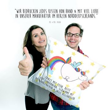 Mr. & Mrs. Panda Dekokissen Einhorn Pegasus - Weiß - Geschenk, Motivkissen, Glitzer, Unicorn, Kis