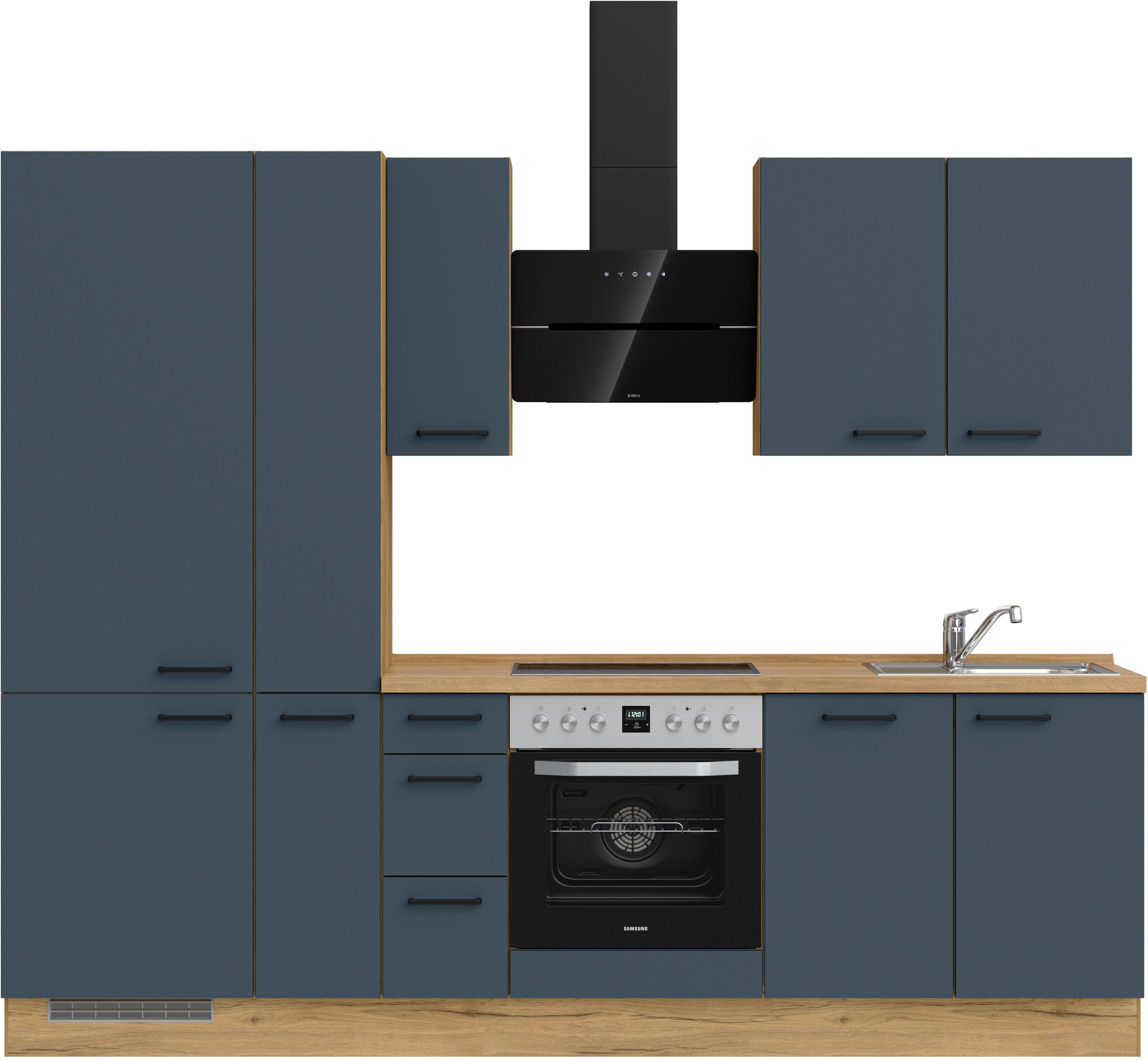 nobilia® Küchenzeile "Easytouch II", NEU: individuell anpassbar mit gratis Profi-Beratung, vormontiert, Breite 270 cm, Ausrichtung wählbar, wahlw. mit E-Geräten