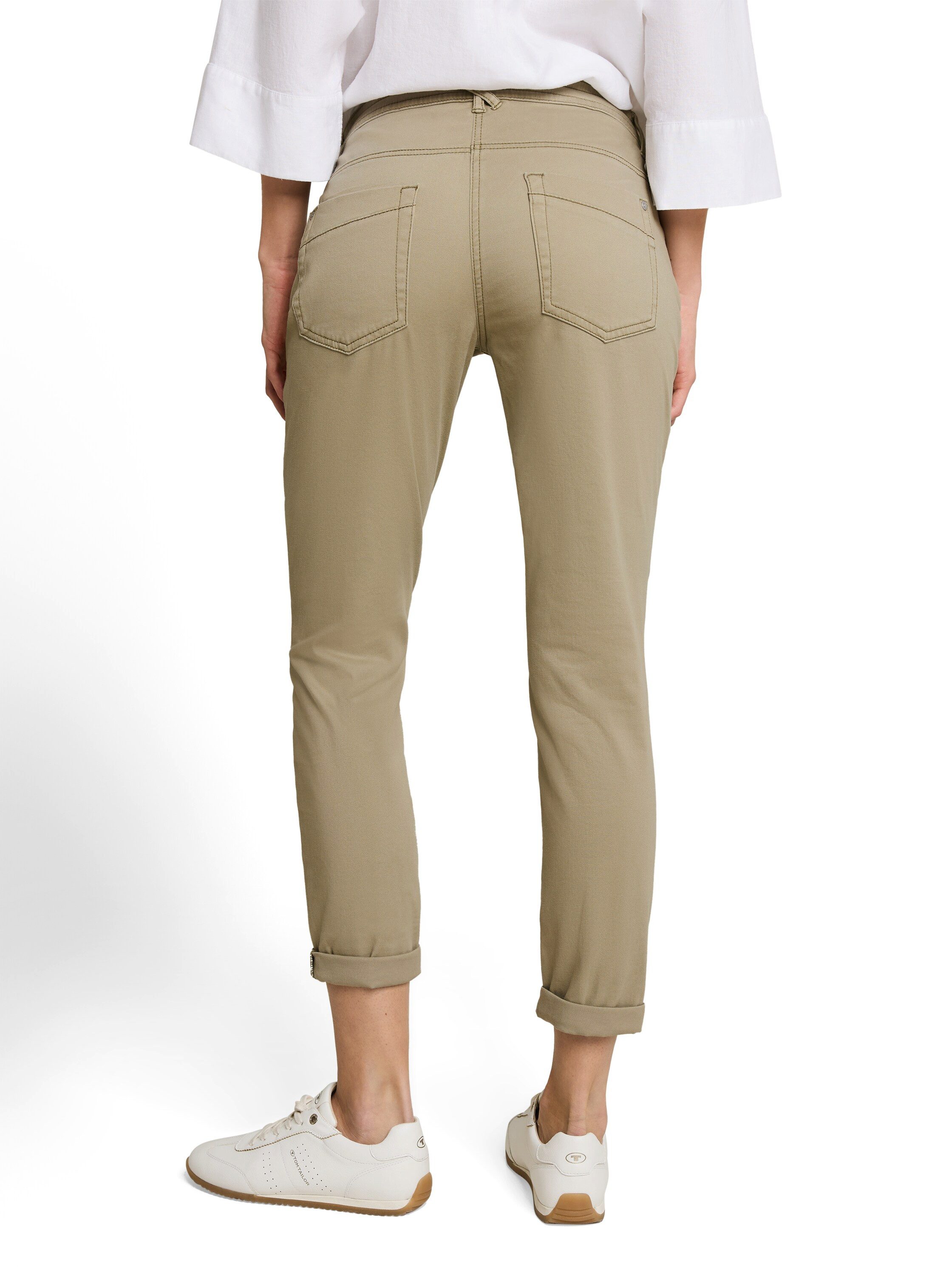 TOM TAILOR 7/8-Hose TOM TAILOR Tapered mit Bindeband am Bündchen