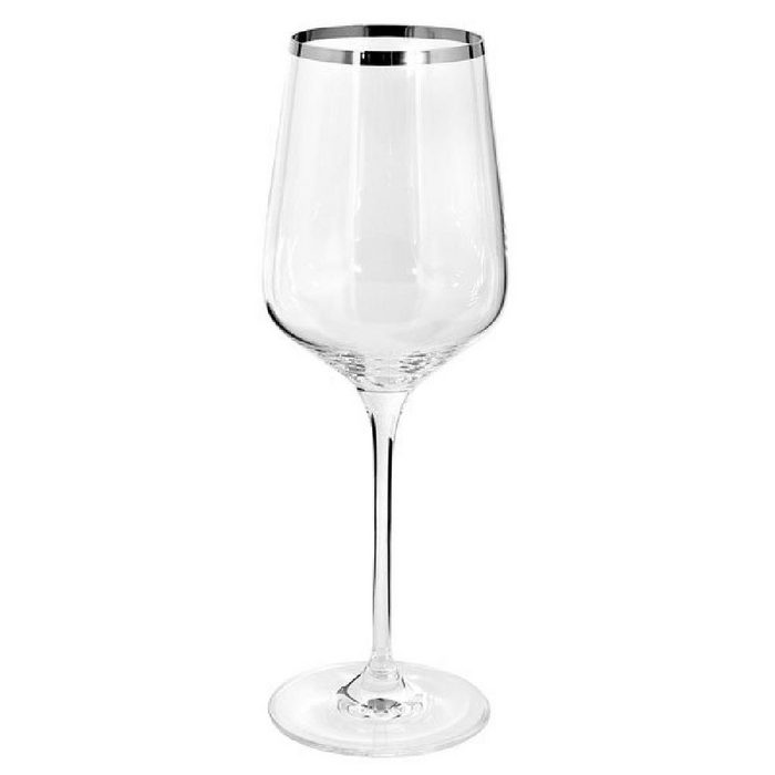 Fink Weißweinglas Weißweinglas Platinum mit Platinrand