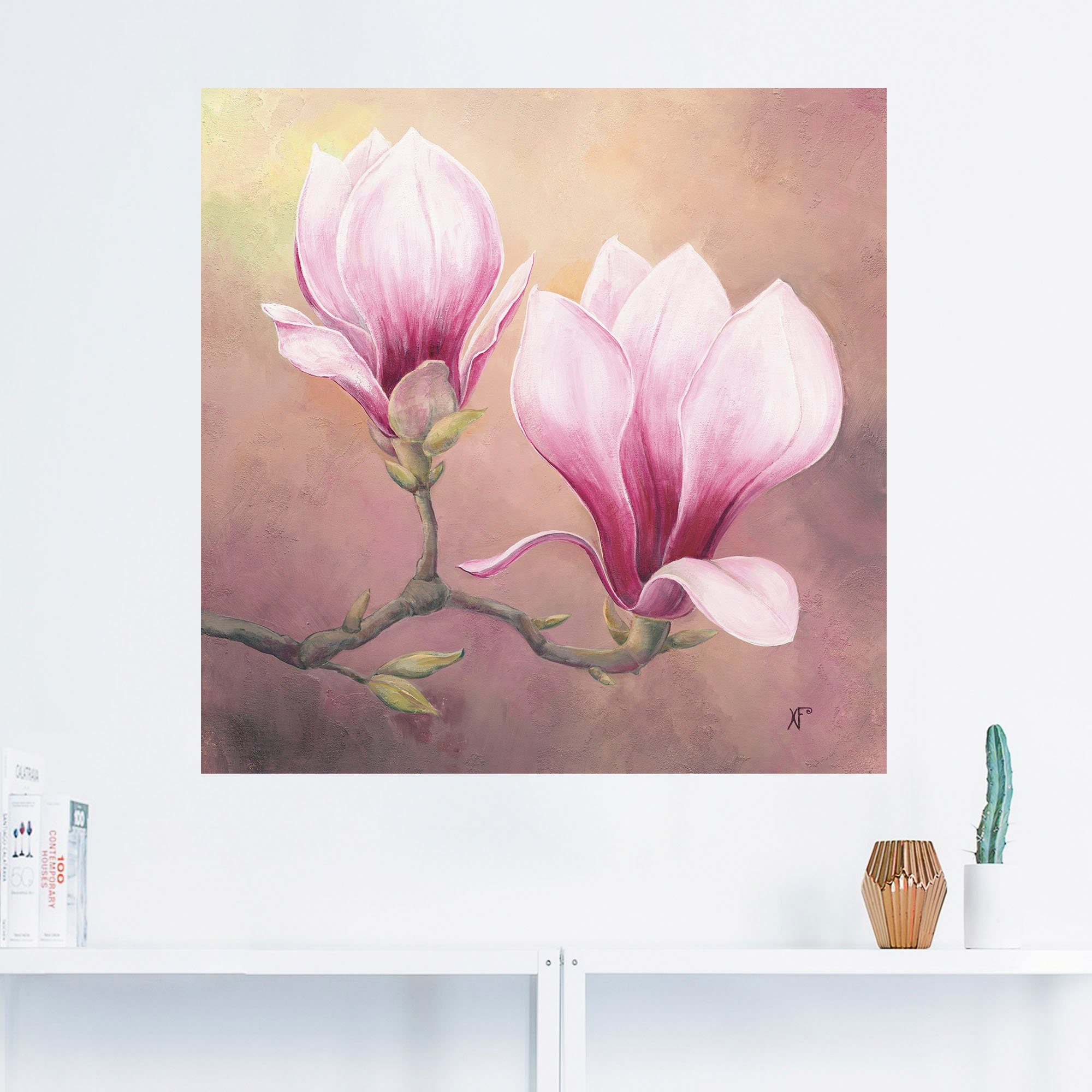 Artland Wandbild »Späte Magnolie«, Blumenbilder (1 Stück), in vielen Größen & Produktarten - Alubild / Outdoorbild für den Außenbereich, Leinwandbild, Poster, Wandaufkleber / Wandtattoo auch für Badezimmer geeignet-HomeTrends