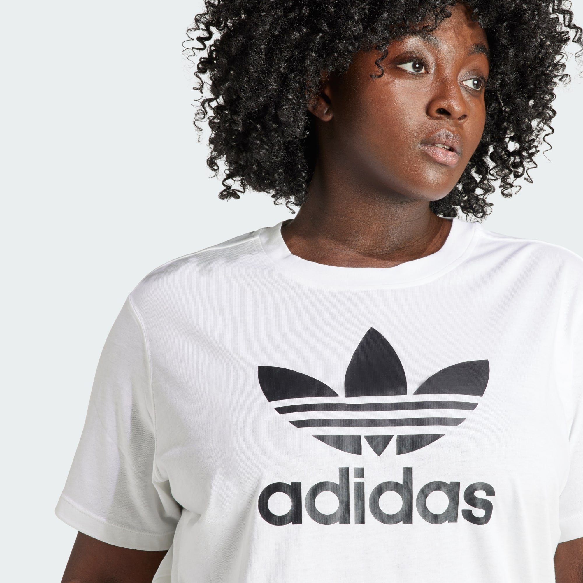adidas Originals White BOXY TREFOIL GRÖSSEN – ADICOLOR T-SHIRT GROSSE T-Shirt