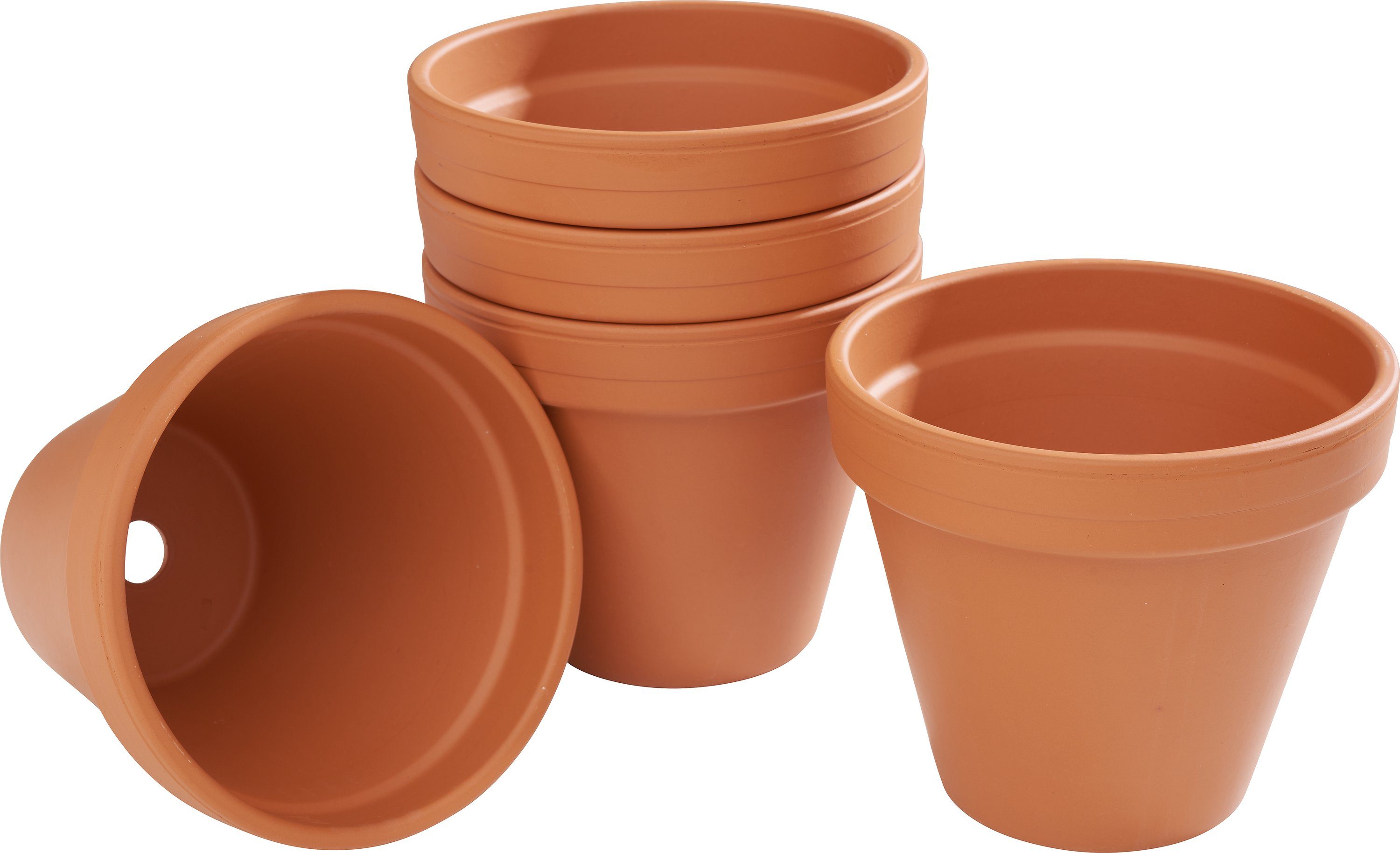 VBS Blumentopf Terrakotta, 14 cm, 10 Stück, unglasiert günstig online kaufen