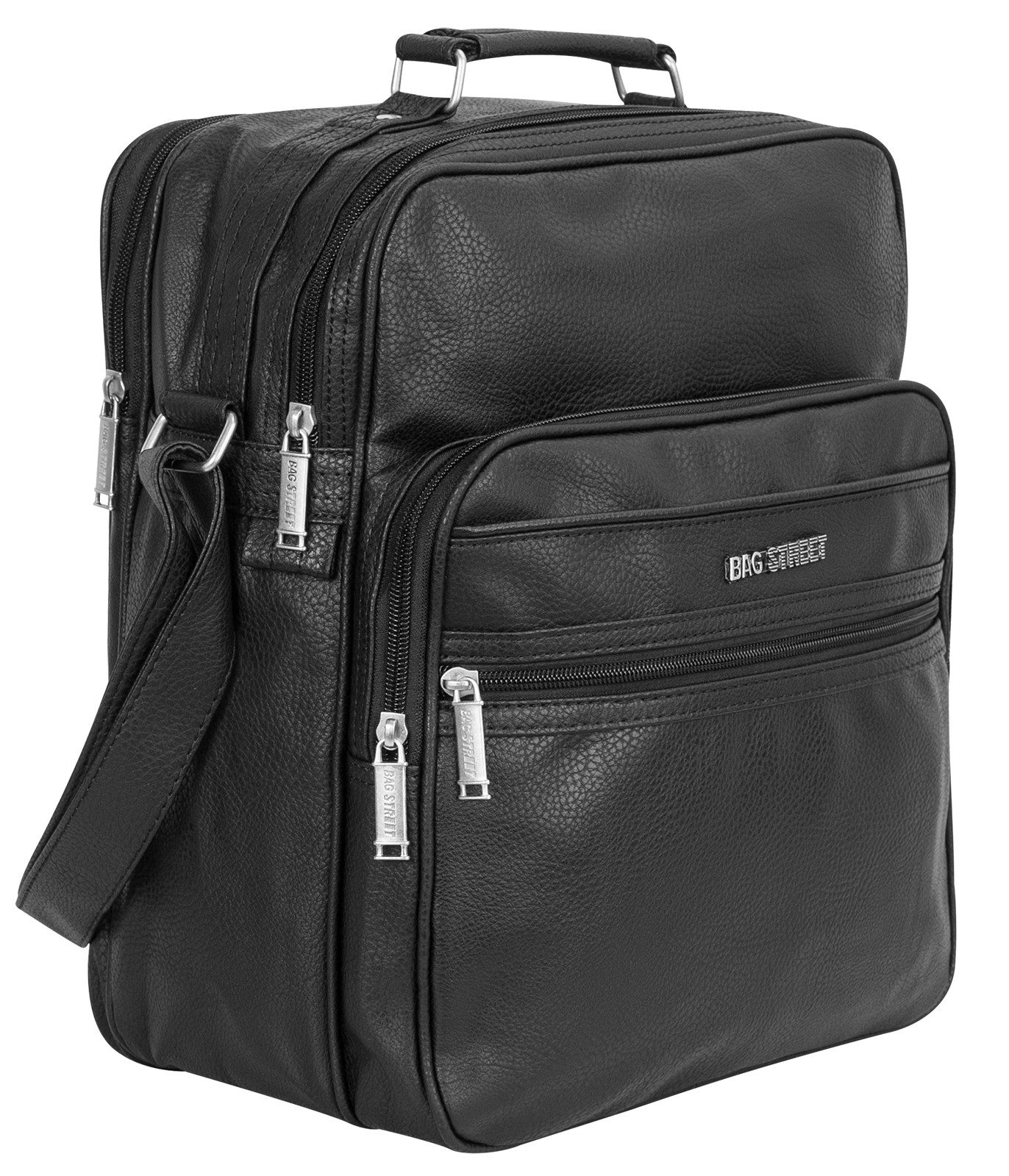 BAG STREET Umhängetasche Bag Street Herrentasche Arbeitstasche Flugbegleiter Tasche Schwarz