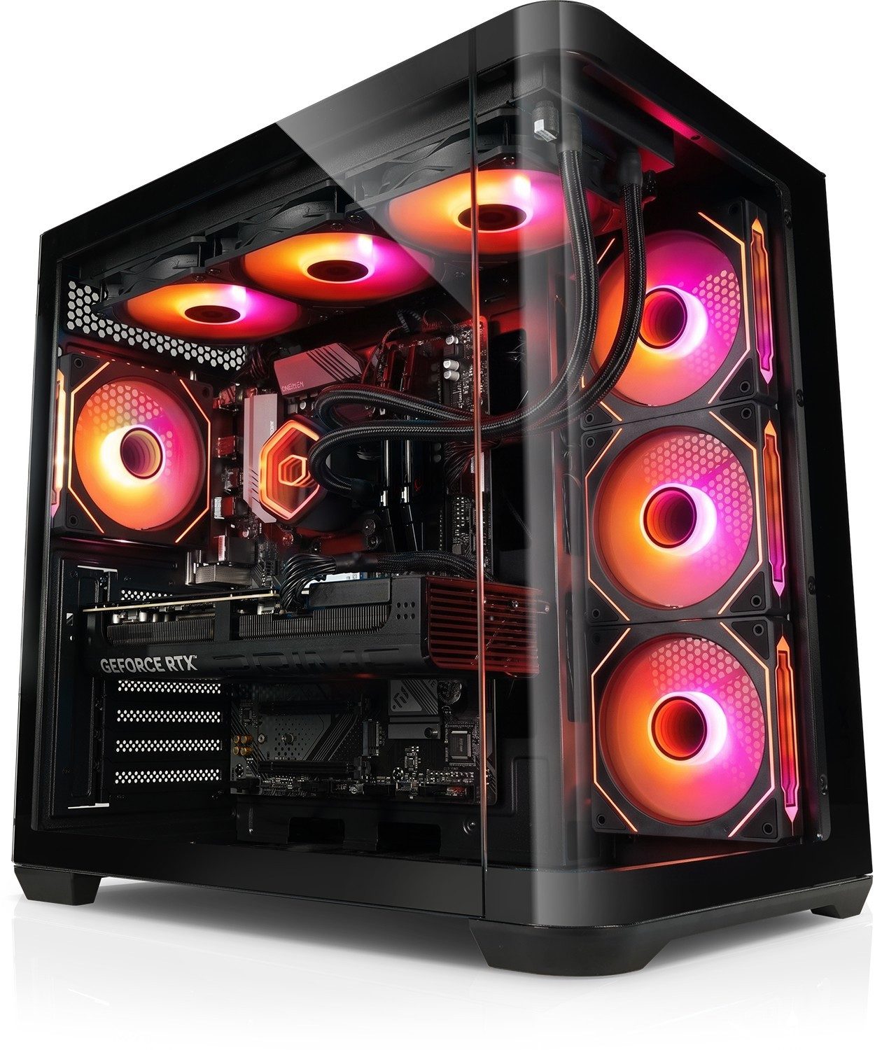 Kiebel Panorama Curve IX Gaming-PC (AMD Ryzen 7 AMD Ryzen 7 9800X3D, RTX 5080, 32 GB RAM, 1000 GB SSD, Wasserkühlung, WLAN, ARGB-Beleuchtung)
