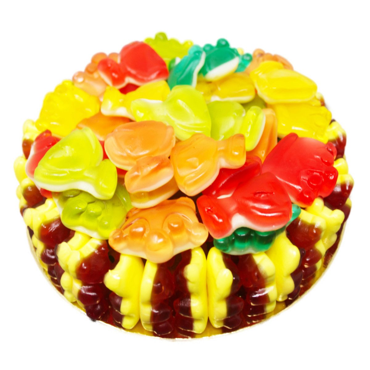 Fruchtgummi Bären & Co. Süßigkeit, Fruchtgummi Weltmeister Torte aus süßen farbenfrohen Fruchtgummi 550g