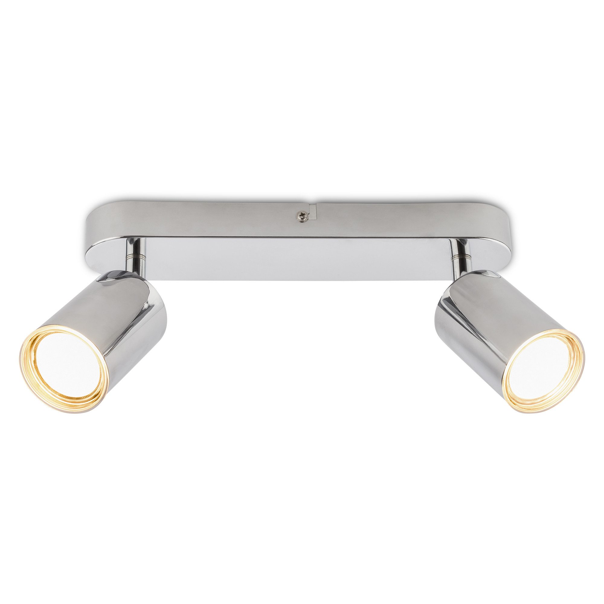 Briloner Leuchten LED Deckenspot Bad-Deckenlampe IP44 Badezimmer Wandspot, 2-flammig, ohne Leuchtmittel, Abhängig vom Leuchtmittel, Wohnzimmer, Schlafzimmer, Badezimmer, Büro