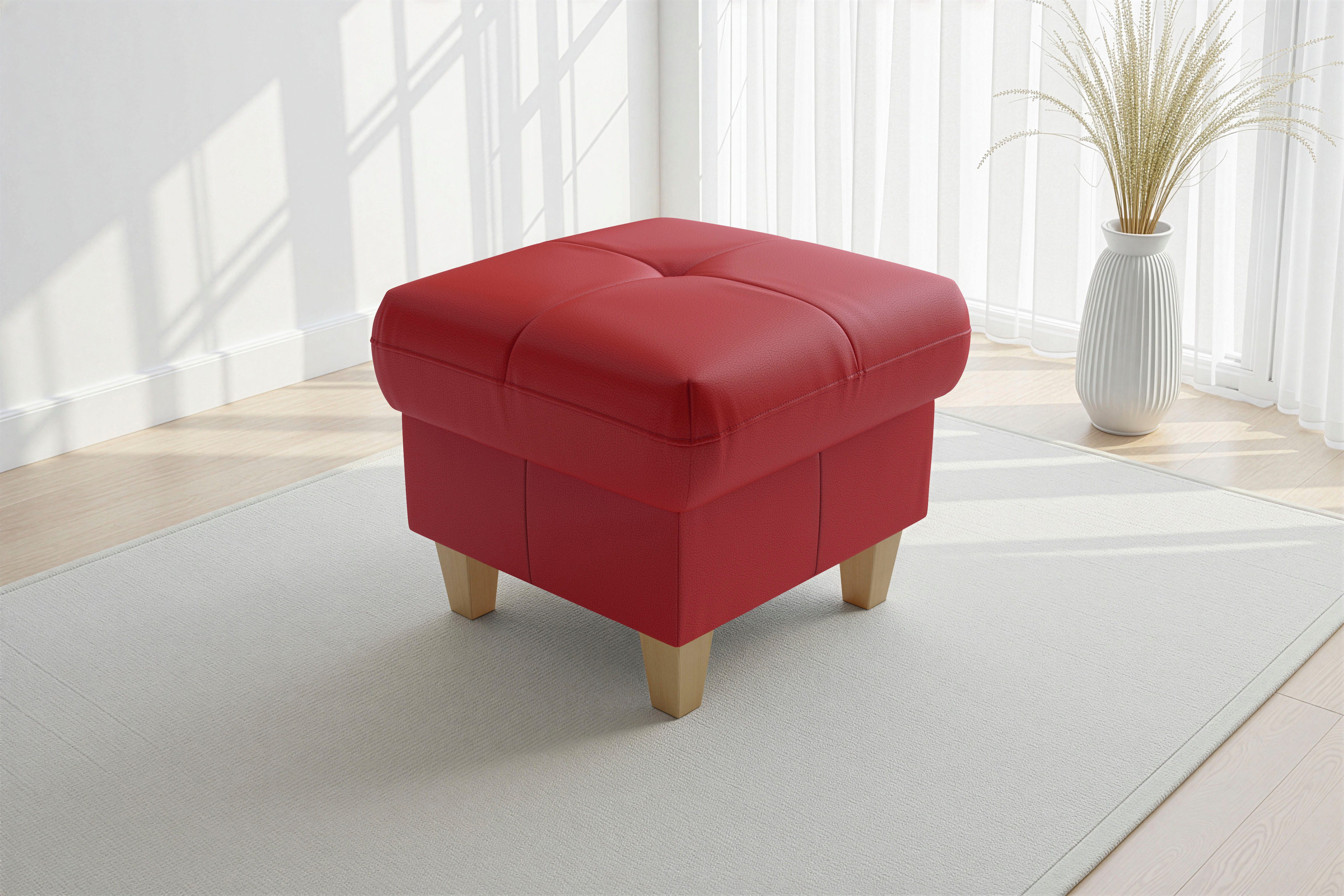sit&more Polsterhocker Pamela, Leder, B: 58 cm (1 St), mit praktischen Stauraum, hochwertige Qualität, verschiedene Farben