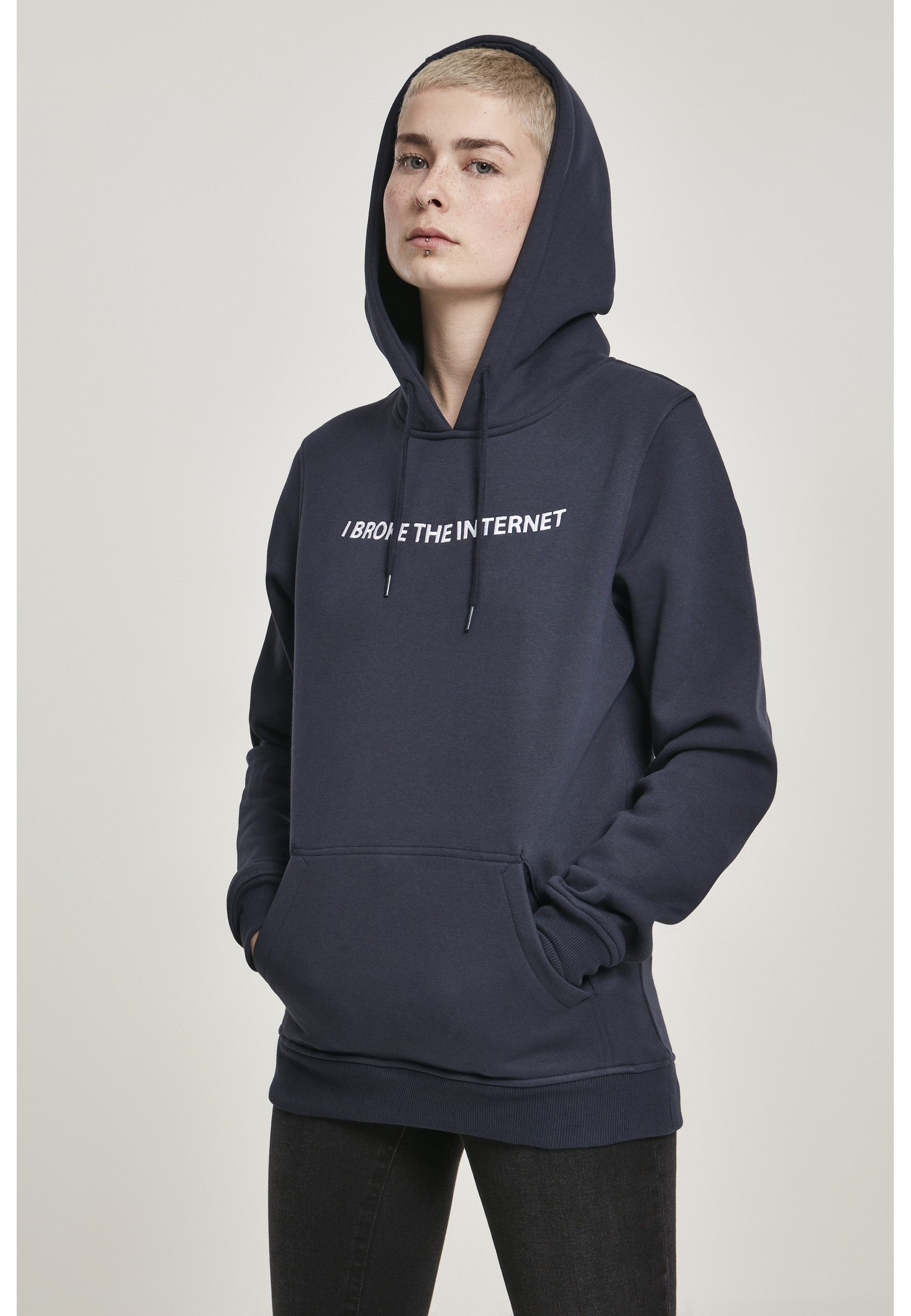 MisterTee Kapuzenpullover MisterTee Damen Ladies I broke Hoody (1-tlg)