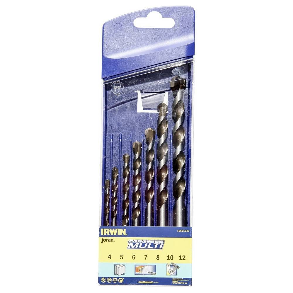 IRWIN Mehrzweckbohrer Mehrzweckbohrer-Set 7-tlg.: 4/5/6/7/8/10/12 mm 10501940