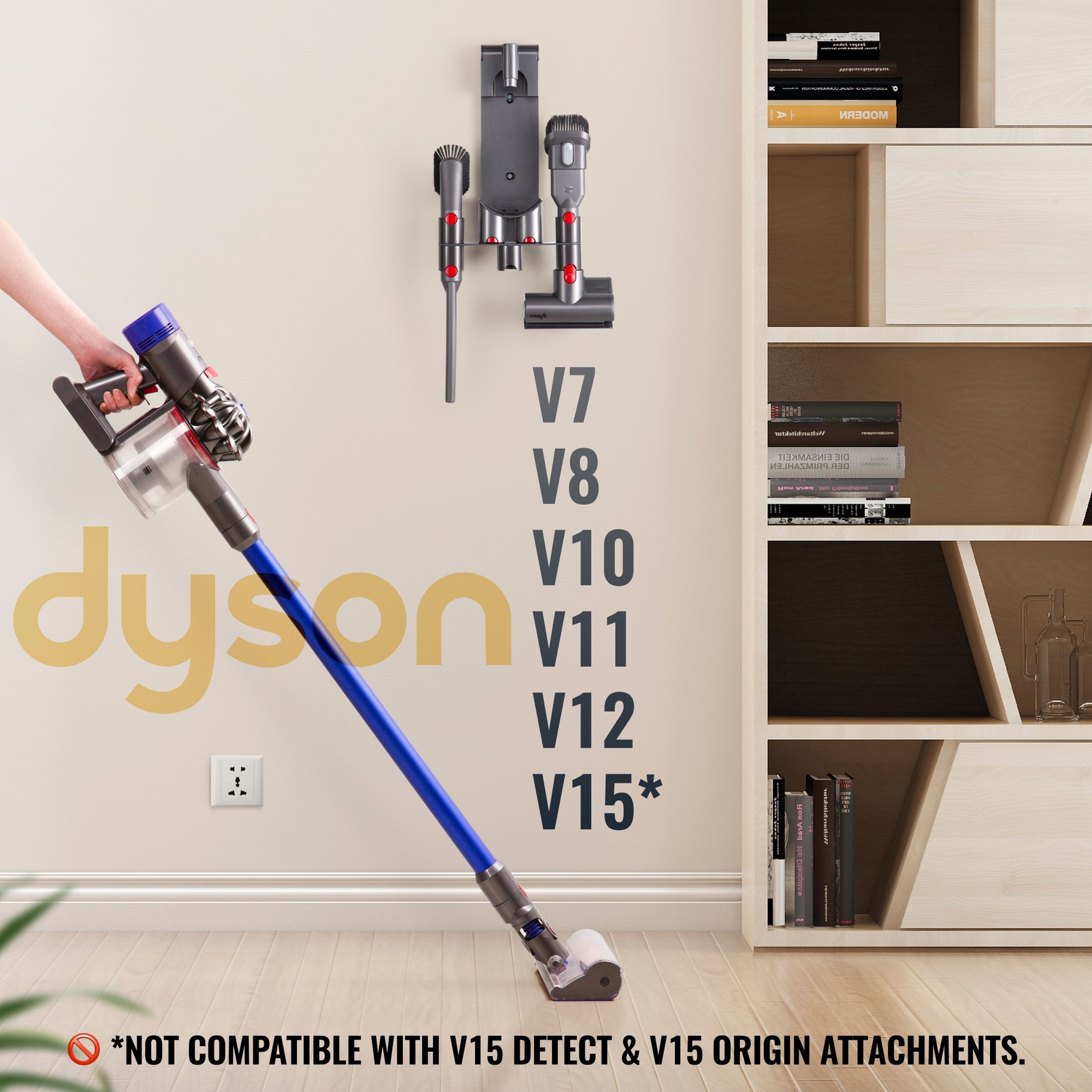 RICOO Halterungszubehör SH0601, (bis 27 Zoll, für Dyson Aufsätze, stabil, platzsparend, 1-tlg., Halterung für 5 Stk. Dyson Zubehör)