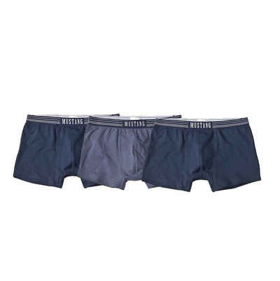 MUSTANG Боксерські чоловічі труси, боксерки Herren Retro Vintage (Spar-Set, 3-St., 3er-Pack) 2 x navy, 1 x blau