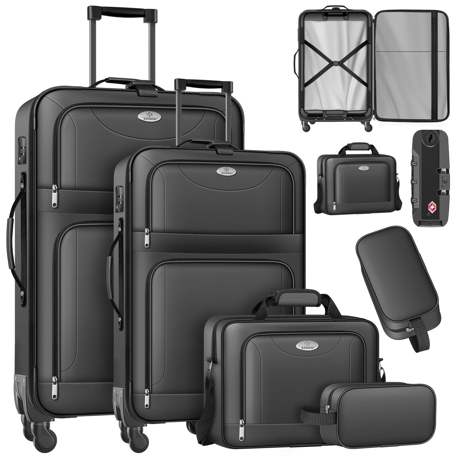 KESSER Kofferset, 4 Rollen, (4 tlg., günstig online kaufen