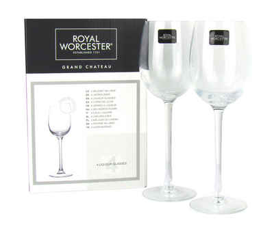 Royal Worcester Likörglas 4er Set, Grand Chateau, hochwertiges Glas, Sheer Rim Technologie