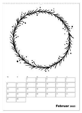 CALVENDO Wandkalender Rahmen Bastel-Kalender - DIY Fotos-Sprüche-Zitate (Premium, hochwertiger DIN A2 Wandkalender 2023, Kunstdruck in Hochglanz)