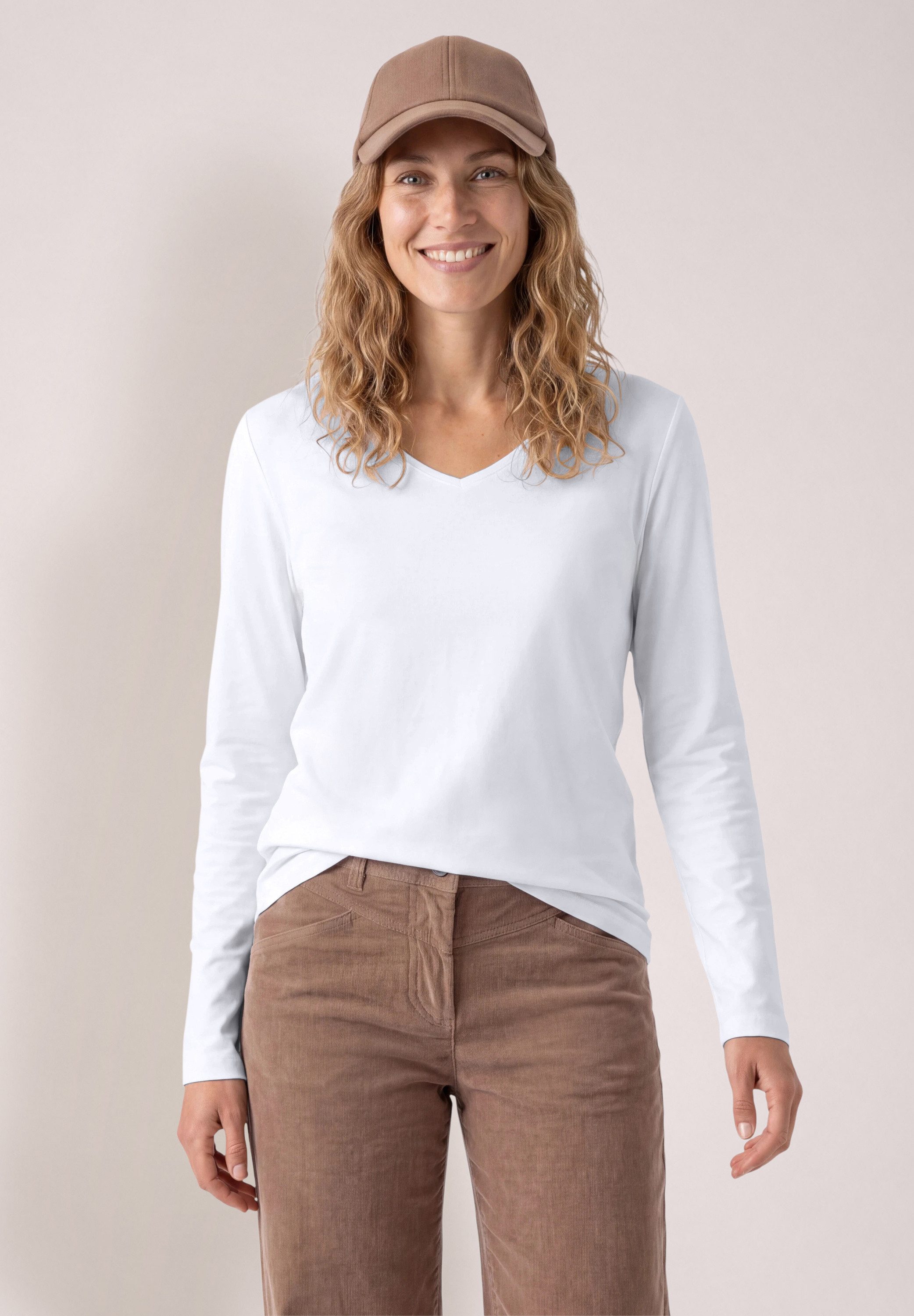 CECIL Langarmshirt aus reiner Baumwolle