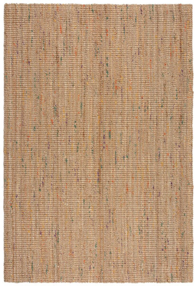 FLAIR RUGS Teppich Jute Boucle, rechteckig, Höhe: 7 mm, aus 100% Jute, mit Fransen, aus Naturfasern