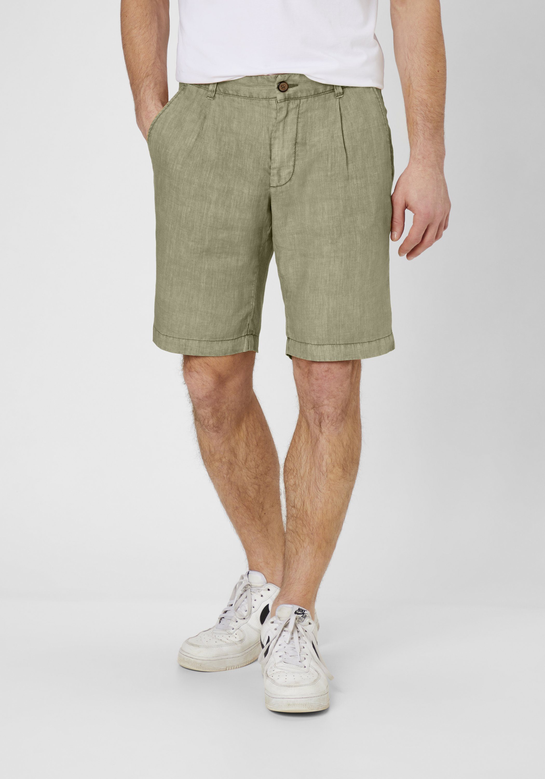 S4 Jackets Bermudas MAUI 2 Leichte Modern Fit Shorts aus Leinen tea leaf