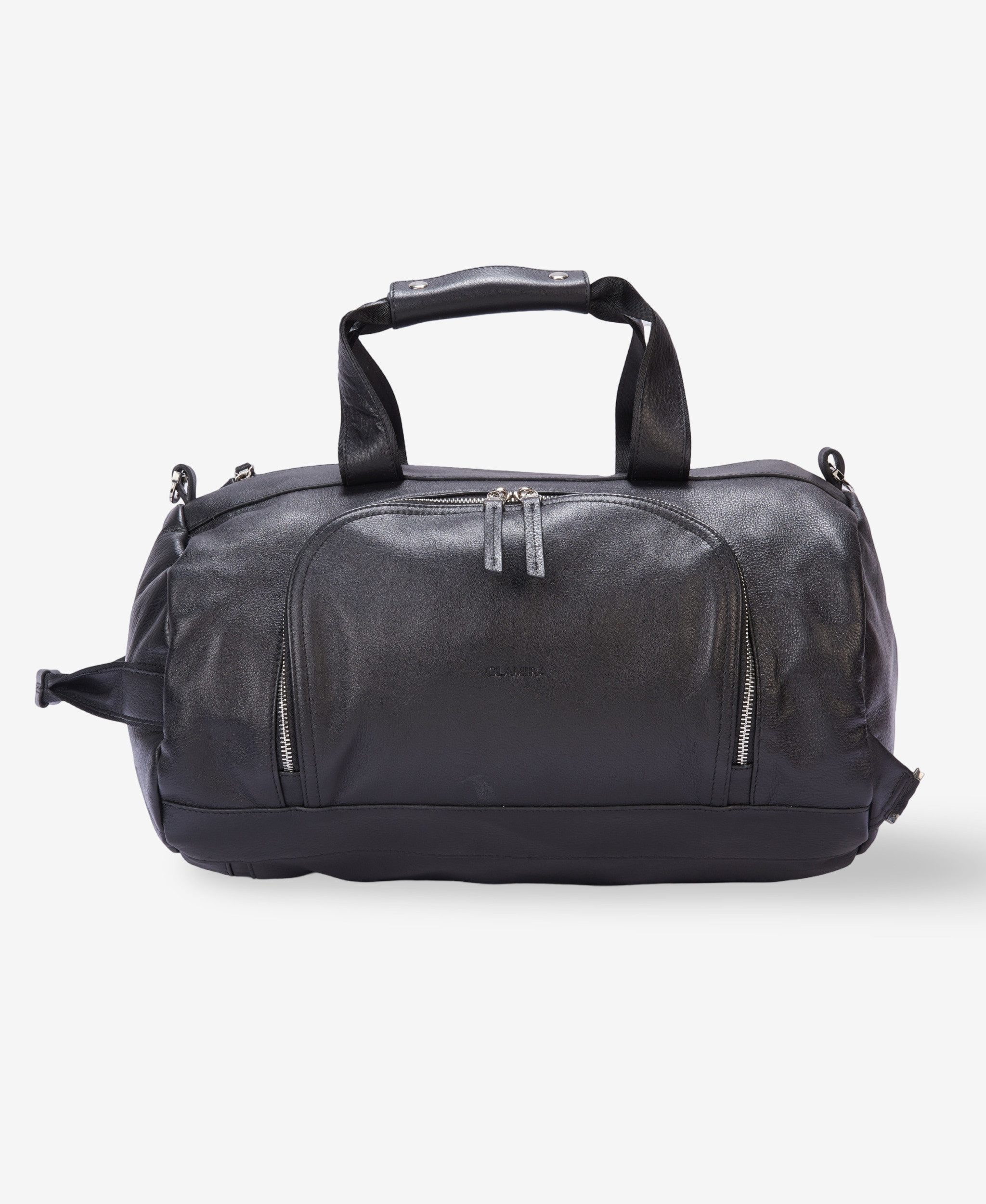 GLAMIRA Handtasche Marco Duffle Schwarze Leder-Reisetasche für Herren (1-tlg), echt Leder, mit geräumigem Hauptfach