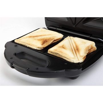 KORONA Sandwichmaker 47010, schwarz, 750 Watt, Premium Sandwichtoaster, antihaftbeschichtet