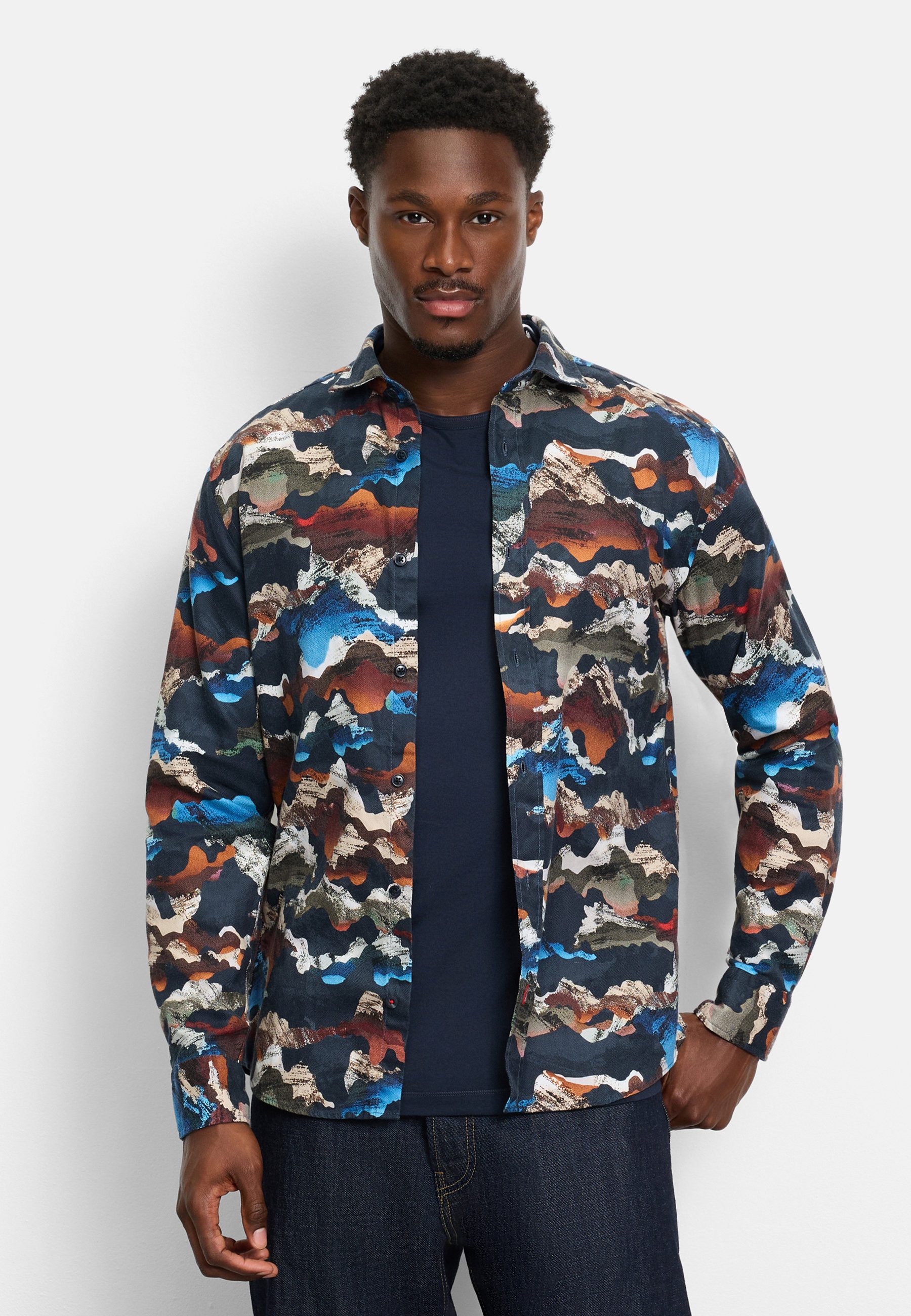 OLYMP Langarmhemd OLYMP Casual, regular fit, Freizeithemd, Kent günstig online kaufen