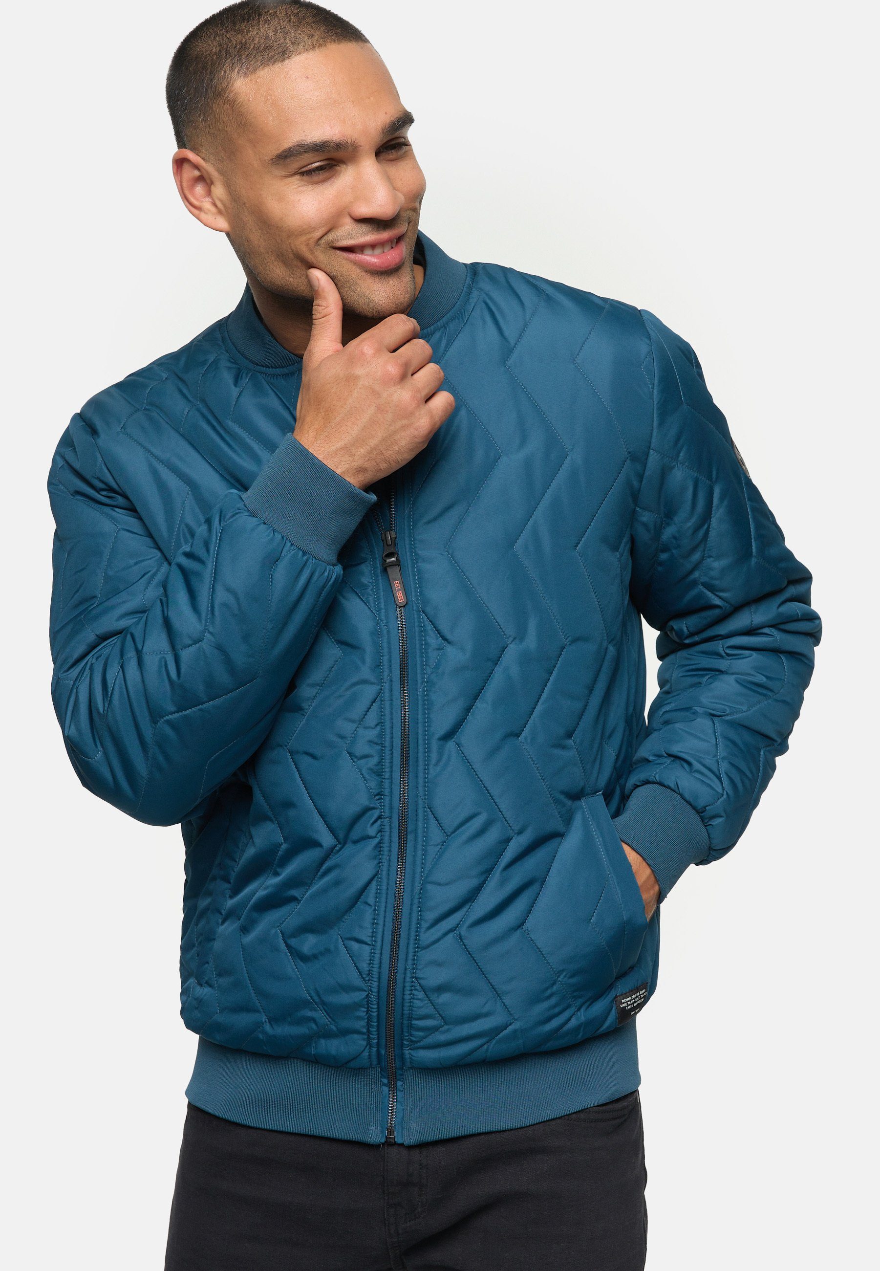 Indicode Steppjacke Herren INGatlin Herrenjacke Daunen-Optik gesteppte Bomb günstig online kaufen