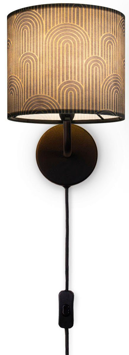 Paco Home Wandleuchte Luca Pillar, ohne Leuchtmittel, Stofflampe Rund Wandl günstig online kaufen