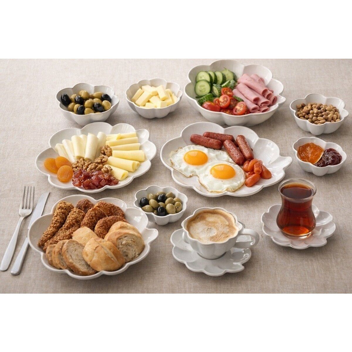 Schäfer Elektronik Schale New Nostalgia 2er-Set Schale aus hochwertiger Keramik, (2-tlg), mit floralem Design